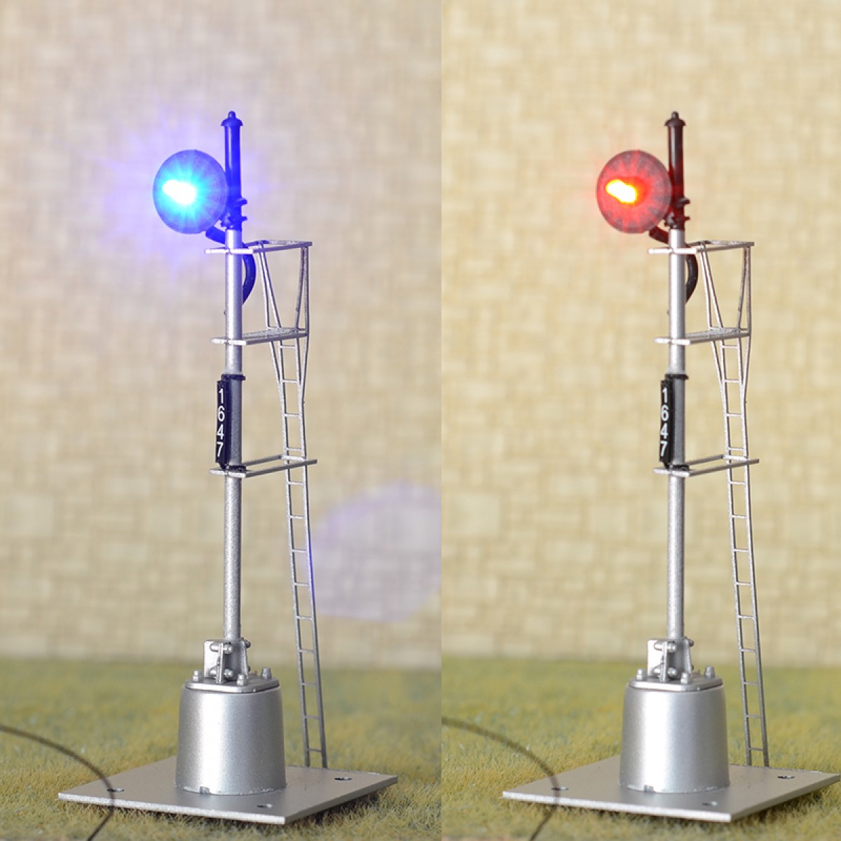 1 x HO scale model railroad Bi-Colors searchlight signal fine metal made #02RB